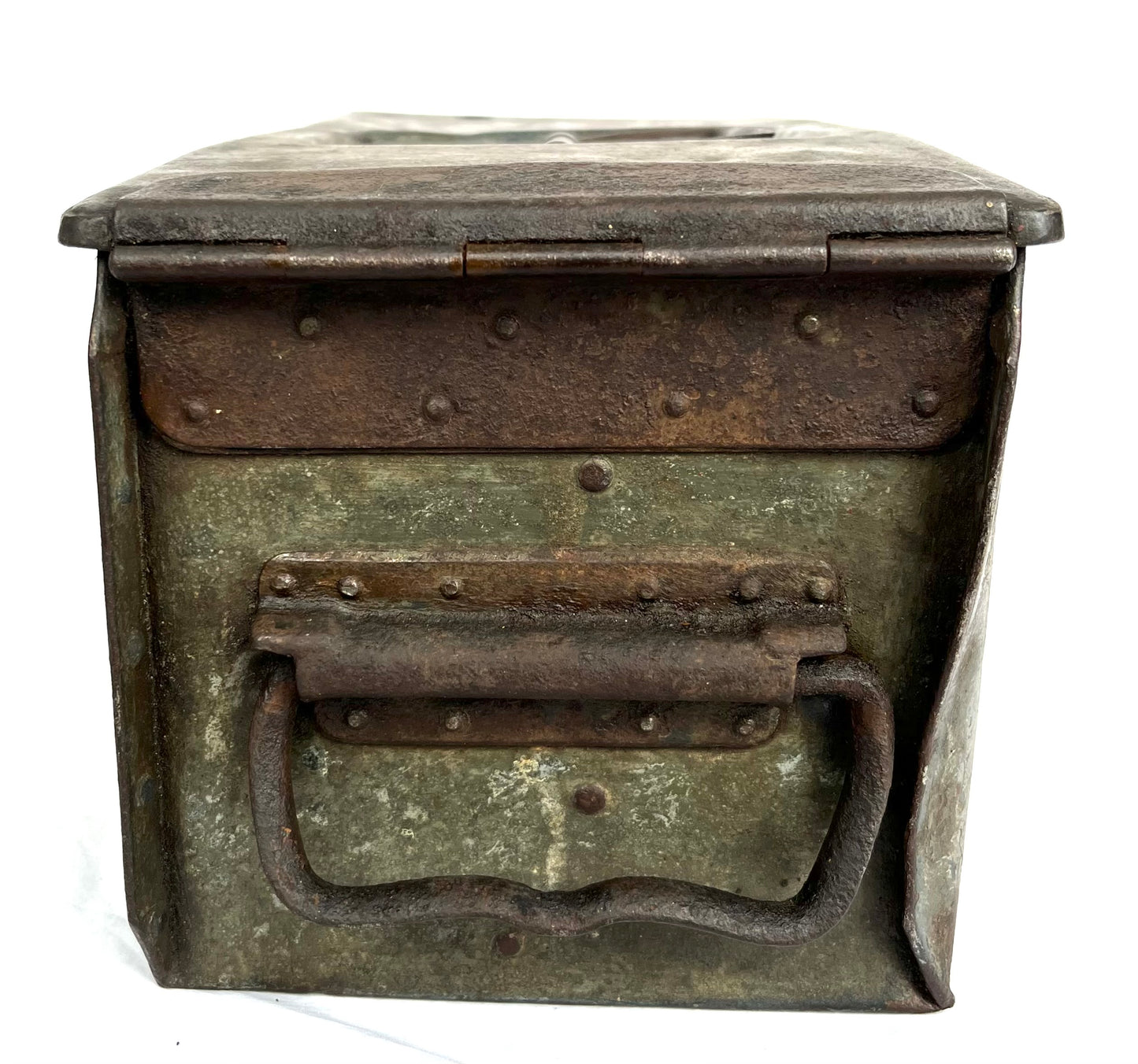 WW1 German MG08 Ammo Tin with Bullet Hole