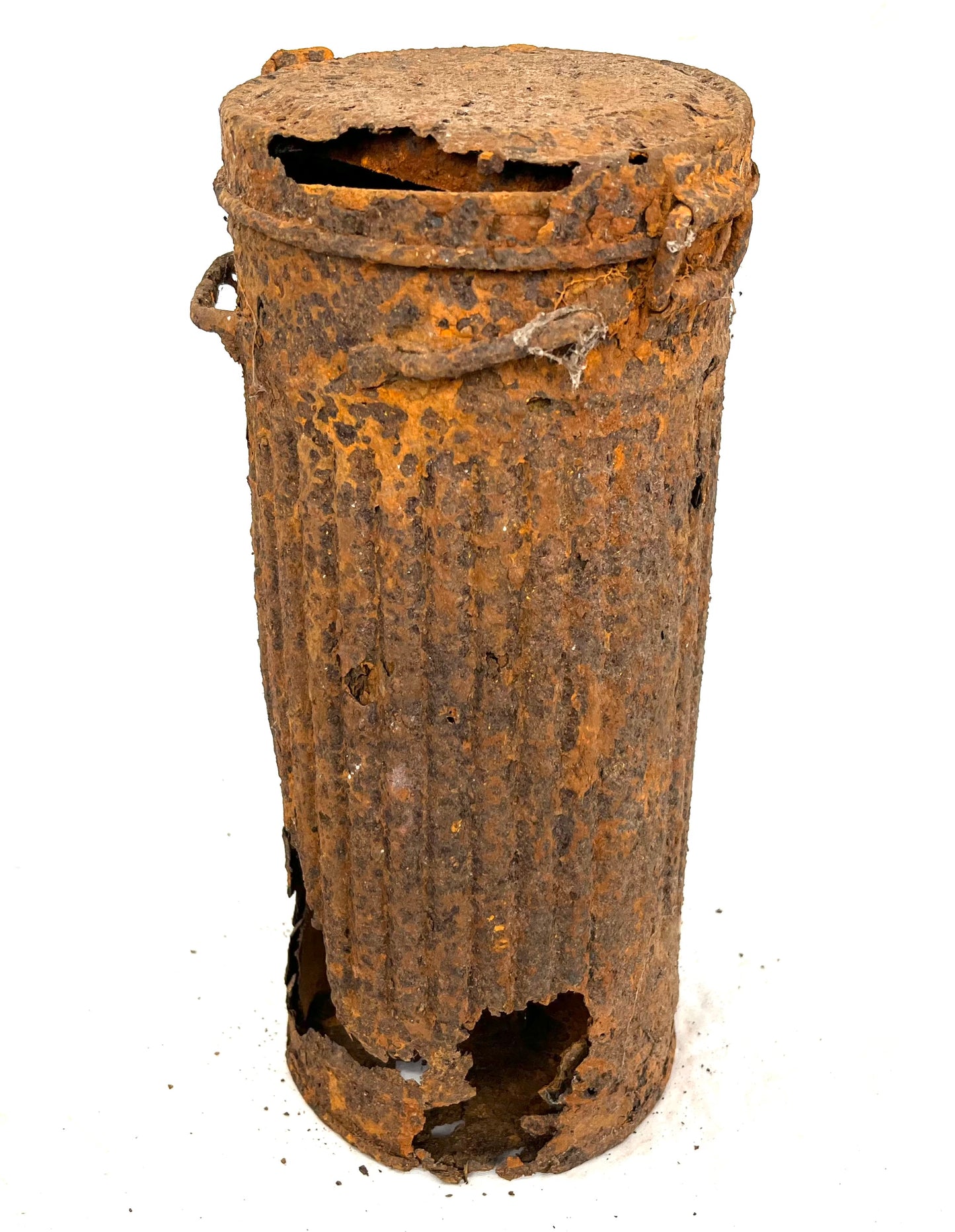WW2 German Gas Mask Tin recovered from the Battle of Walcheren 1944. (1)