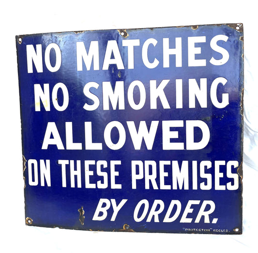 Original WW1 British Enamel Sign from Cotton Powder Mills Faversham, Kent