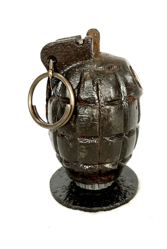 WW2 British Mills 36 Hand Grenade dated 1944 with Gas Plate - inert.