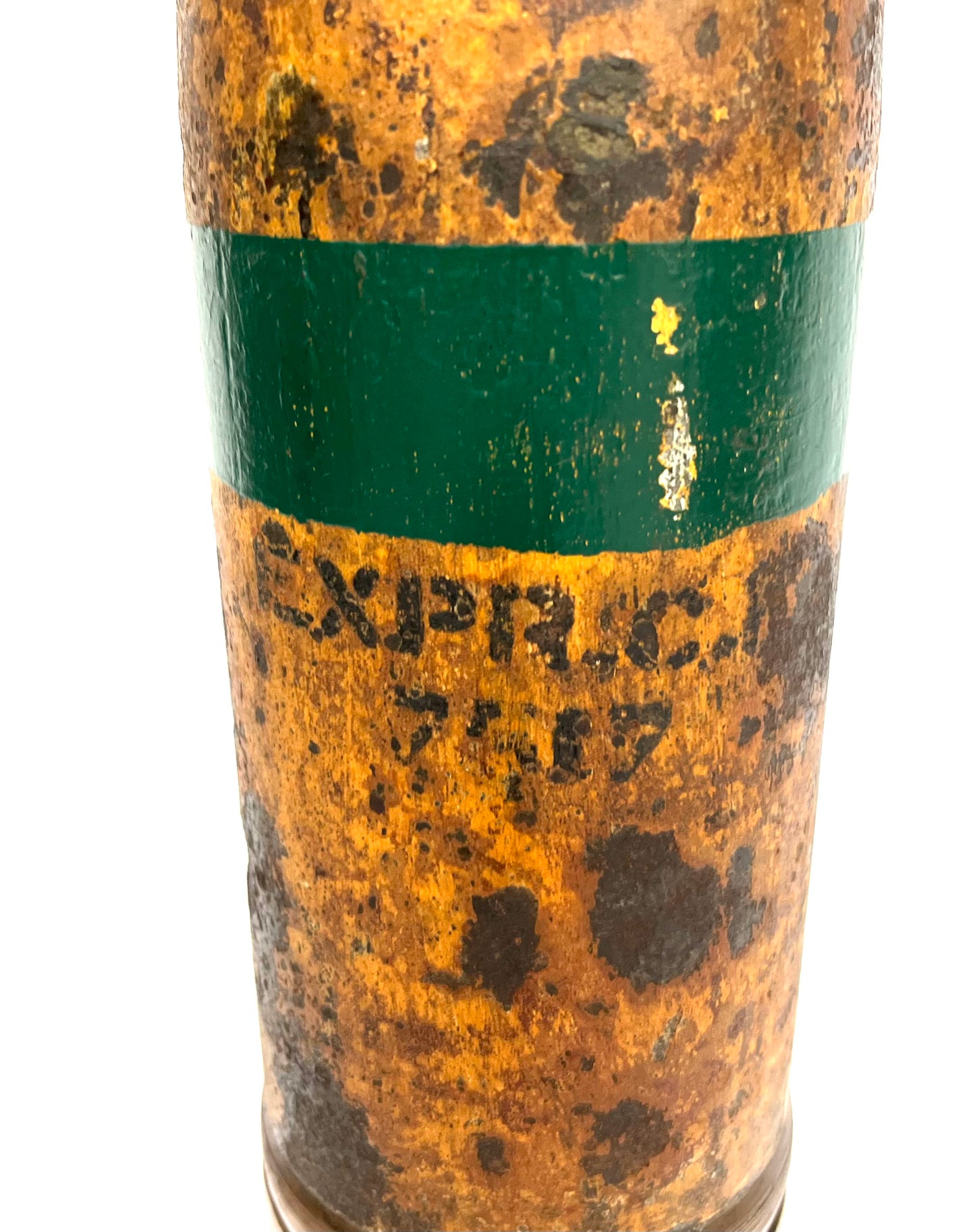 WW2 British 25 pounder round in original paint with shell and superb 199 Fuse - dated 1943 - complete and inert