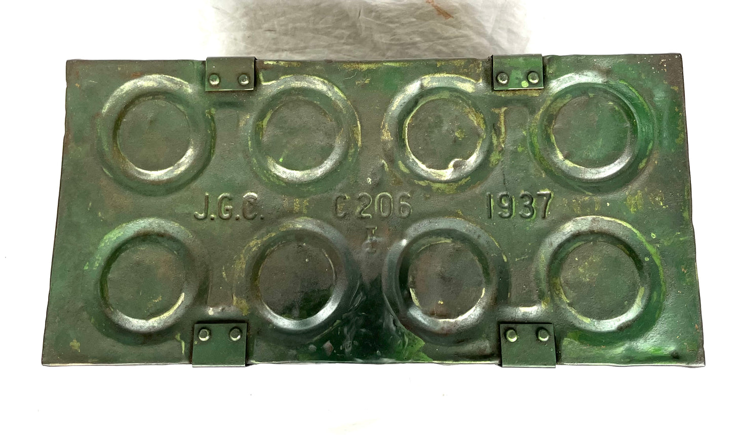 WW2 British 25 Pounder Shell Case Transit Box - Dated 1937 - from Dunkirk - Complete With Internal Racks.