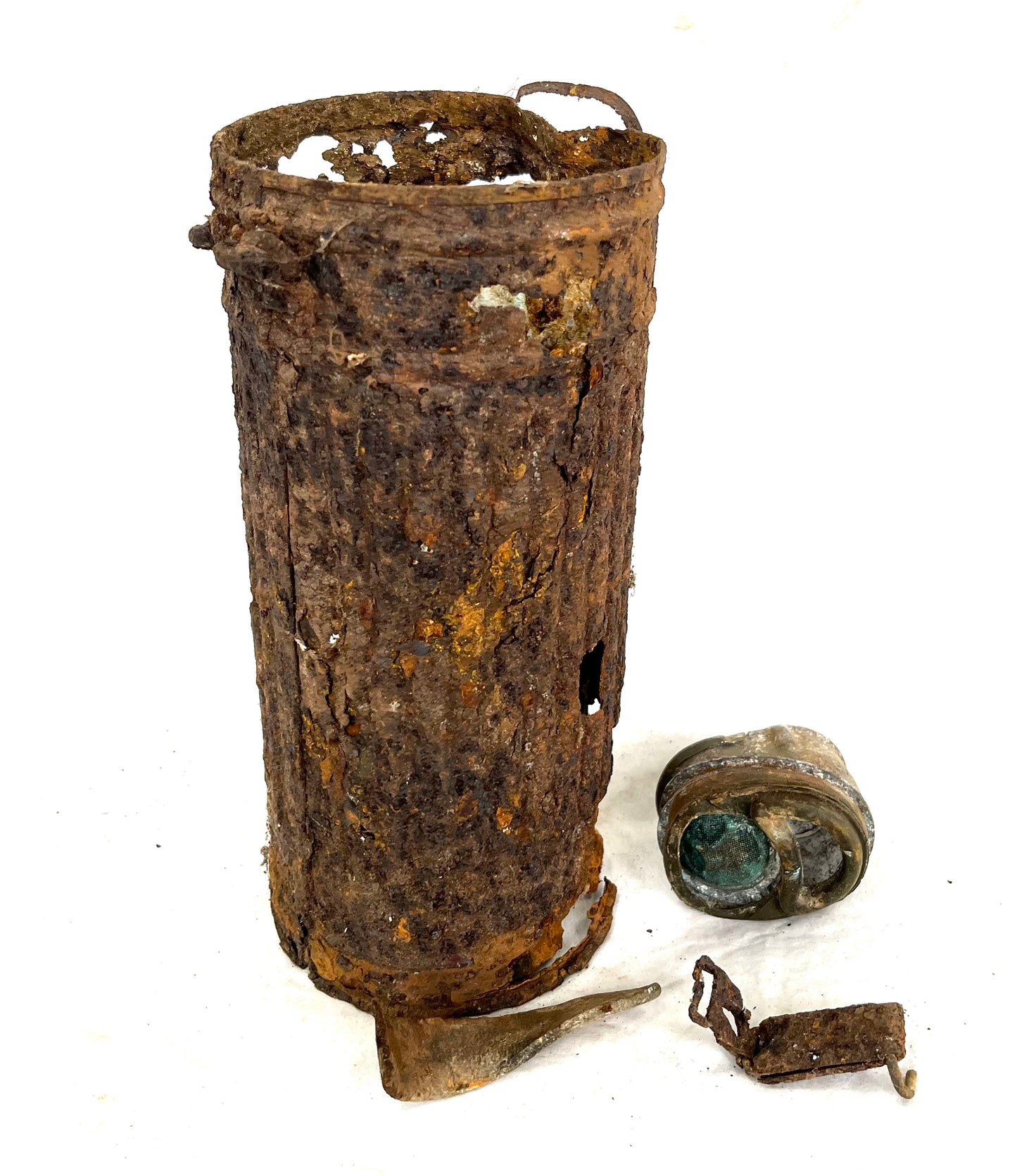 WW2 German Gas Mask Tin recovered from the Battle of Walcheren 1944. (4)