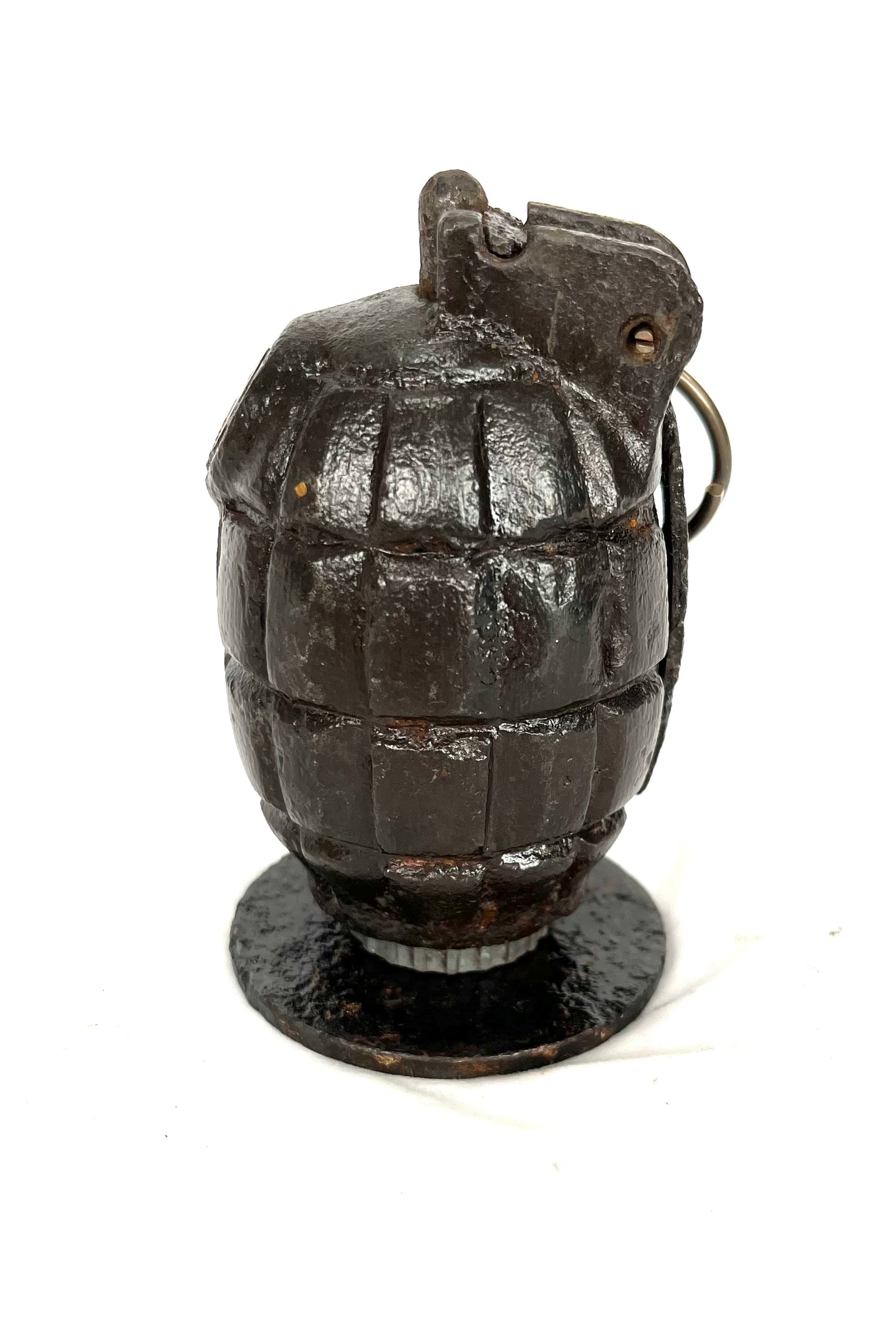 WW2 British Mills 36 Hand Grenade dated 1944 with Gas Plate - inert.