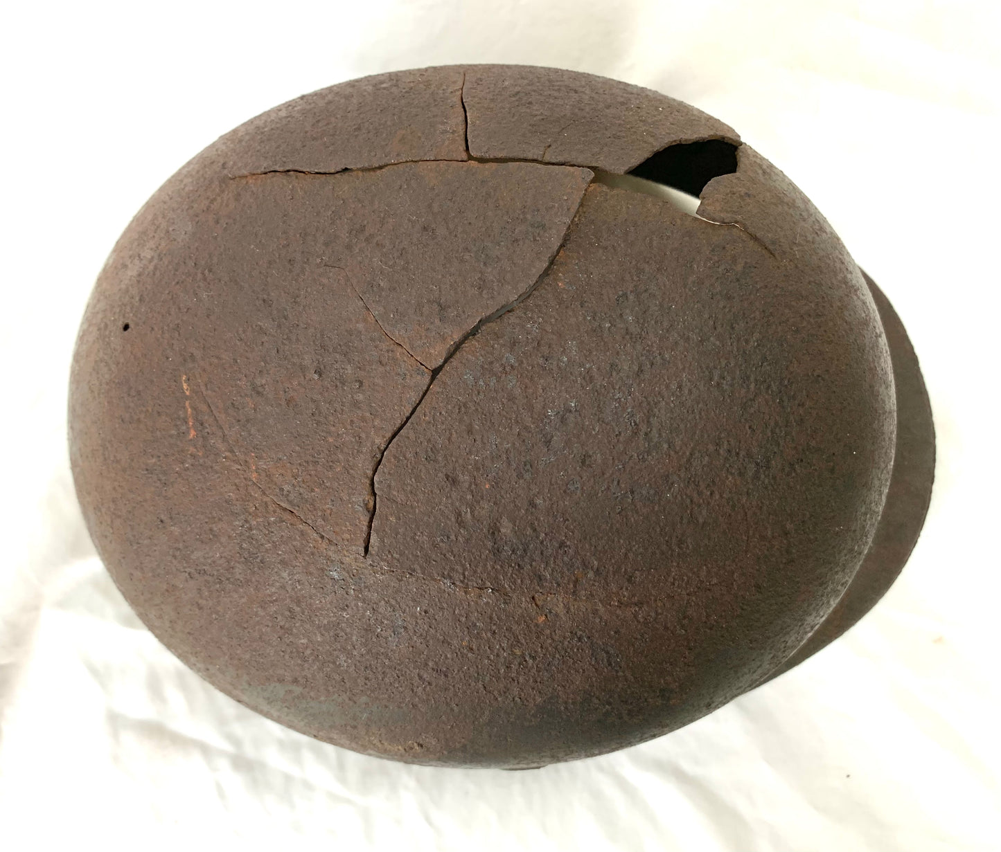 WW2 German M40 SS Battle Damaged Helmet from the Nava Front