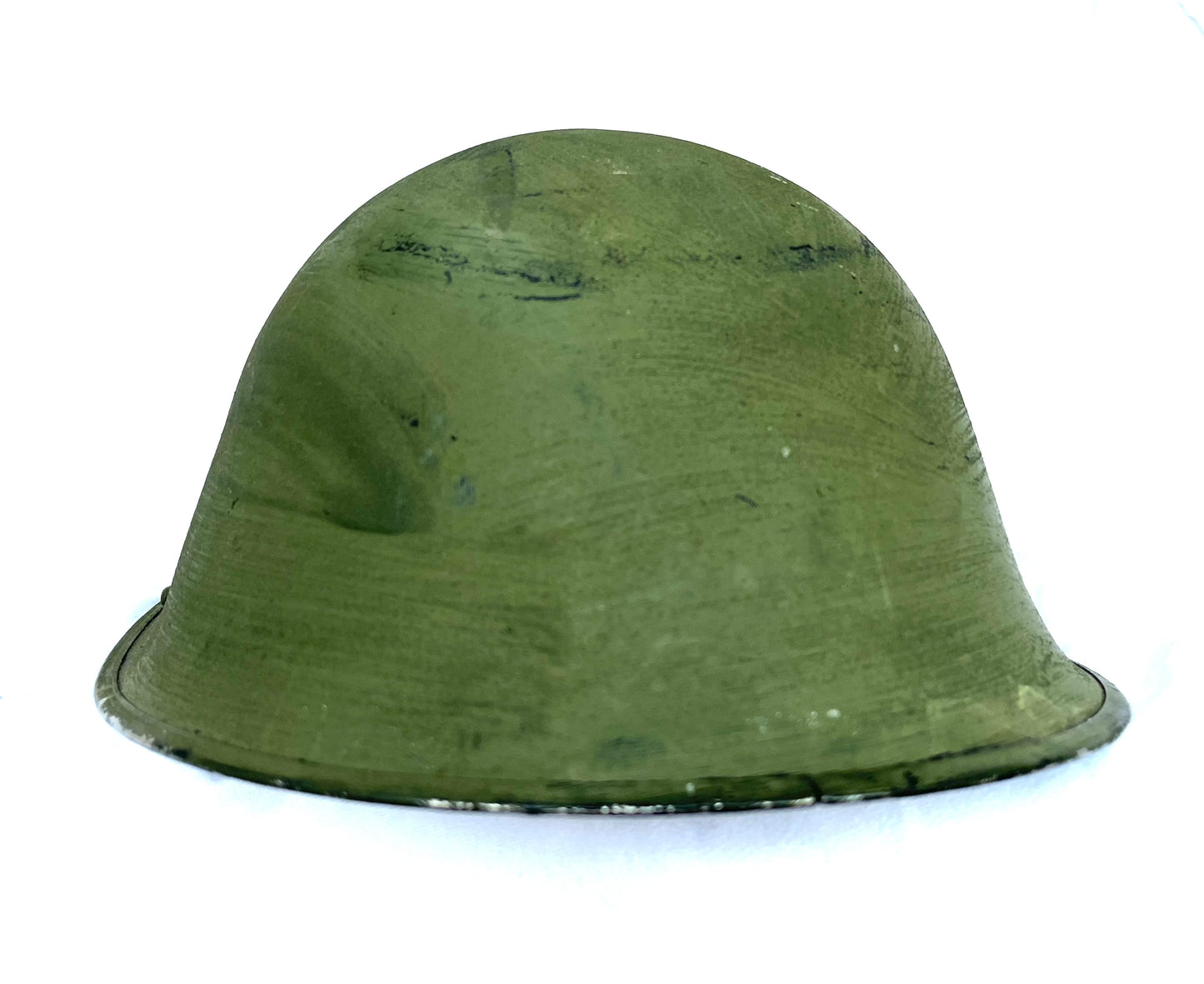 WW2 British Mk3 Turtle Helmet Dated 1945 with Liner and Chinstrap dated 1944.