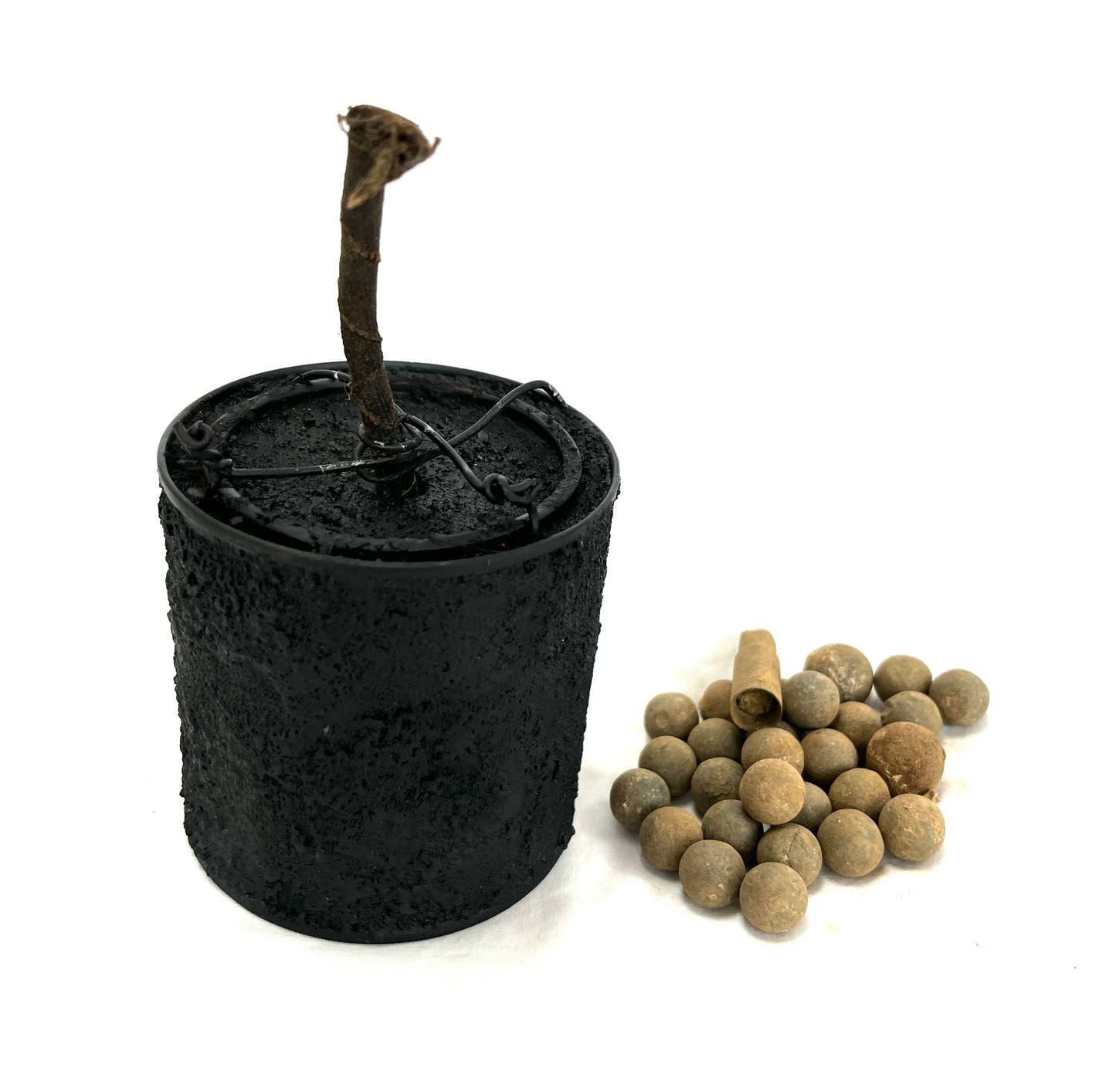WW1 ‘Jam Tin’ improvised Grenade - with shrapnel - inert