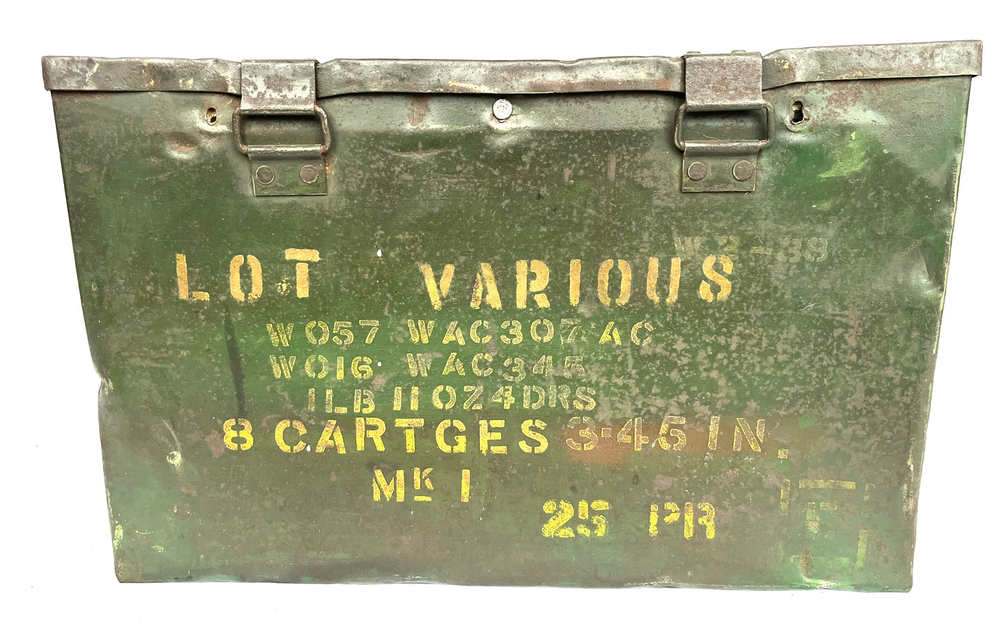 WW2 British 25 Pounder Shell Case Transit Box - Dated 1937 - from Dunkirk - Complete With Internal Racks.