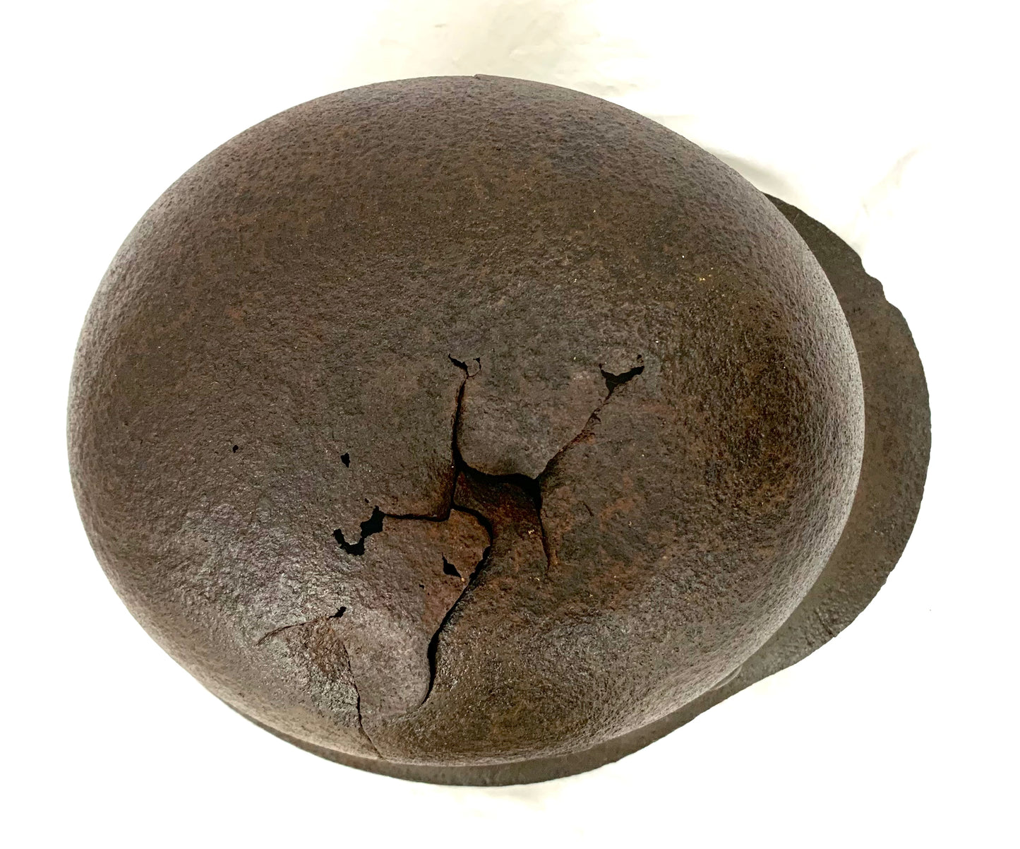 WW2 German M42 Waffen SS Battle Damaged Helmet from the 19 Waffen-Grenadier-Division der SS (lett. Nr. 2) found at Latgalia.