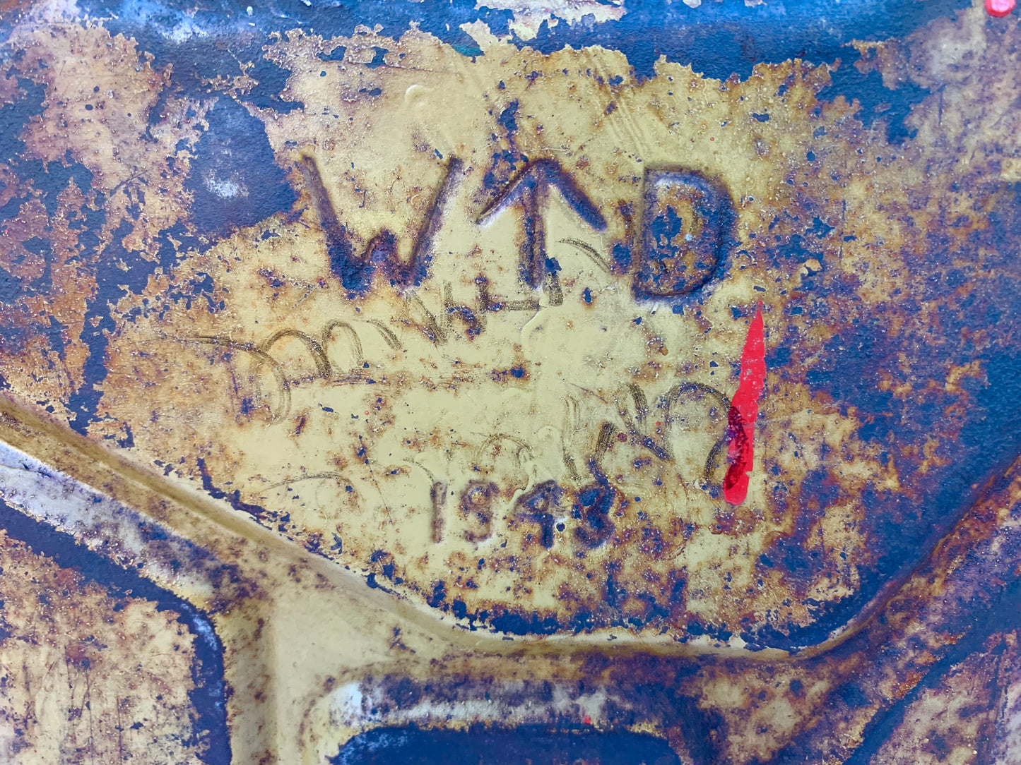 WW2 British Jerry Can dated 1943 from Normandy - Desert Rats.
