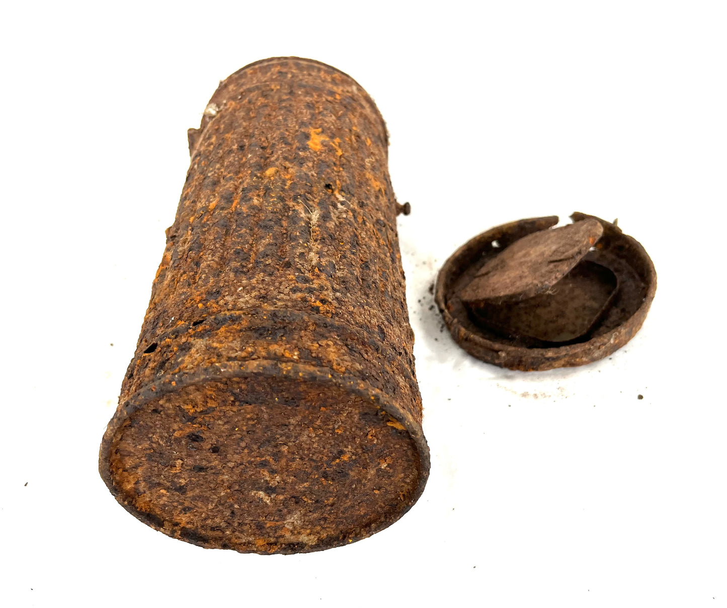 WW2 German Gas Mask Tin recovered from the Battle of Walcheren 1944. (2)