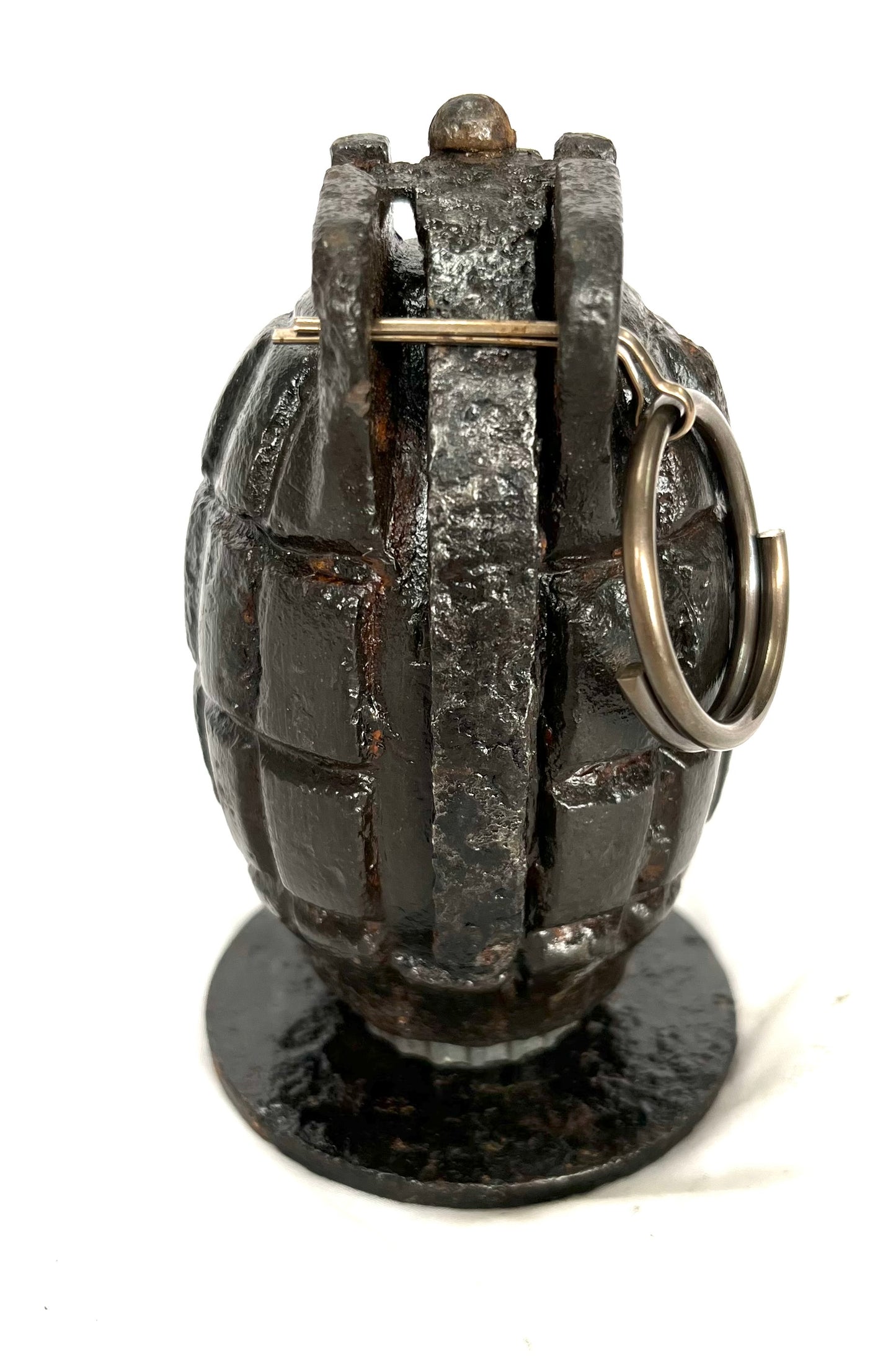 WW2 British Mills 36 Hand Grenade dated 1944 with Gas Plate - inert.