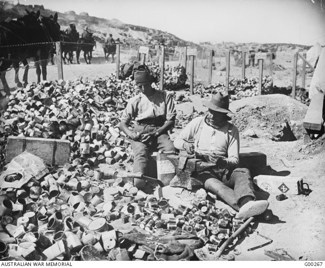 WW1 ‘Jam Tin’ improvised Grenade - with shrapnel - inert