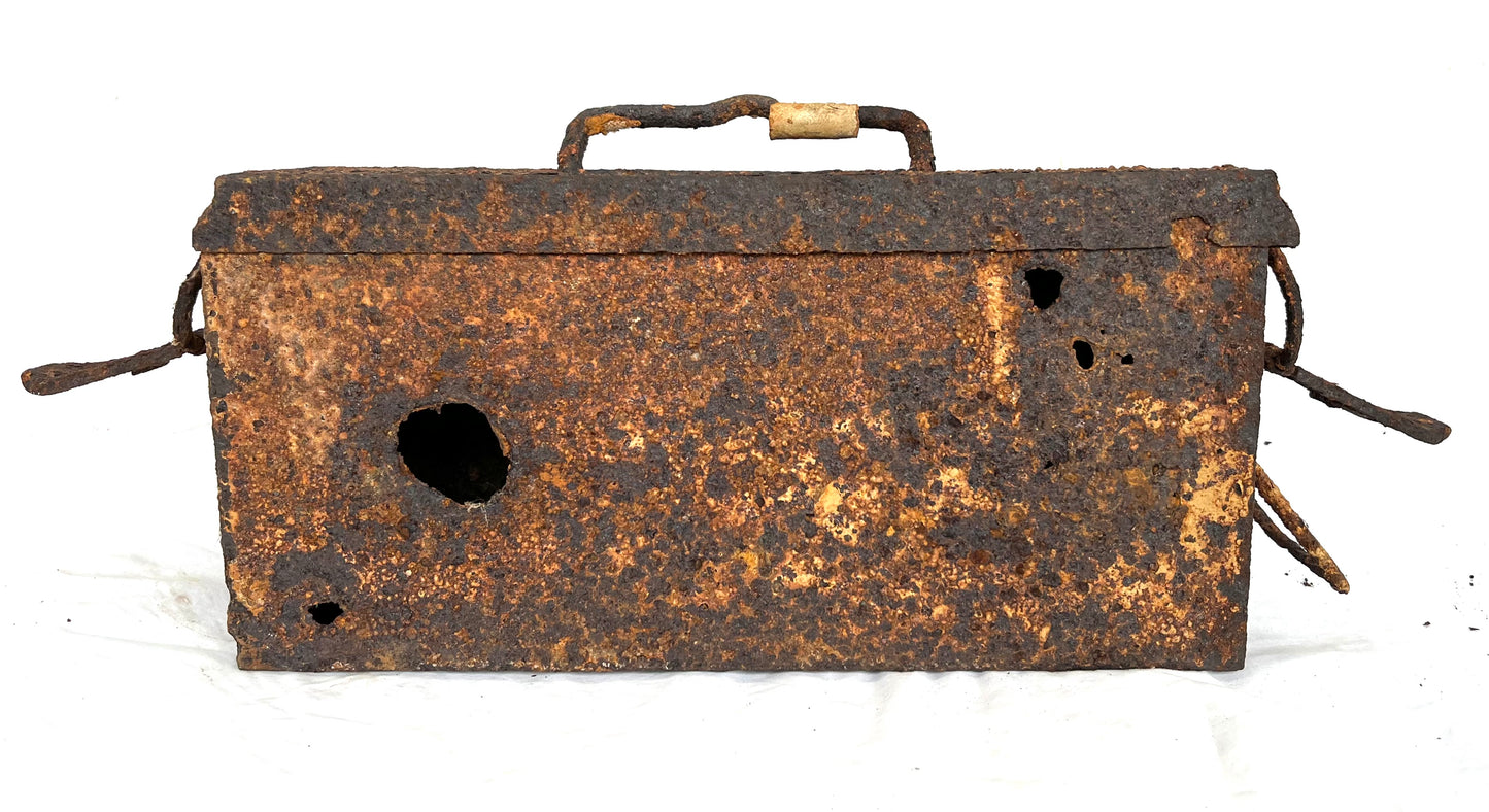 WW2 German MG34/42 ammo tin recovered from the Battle of Walcheren 1944. (1)