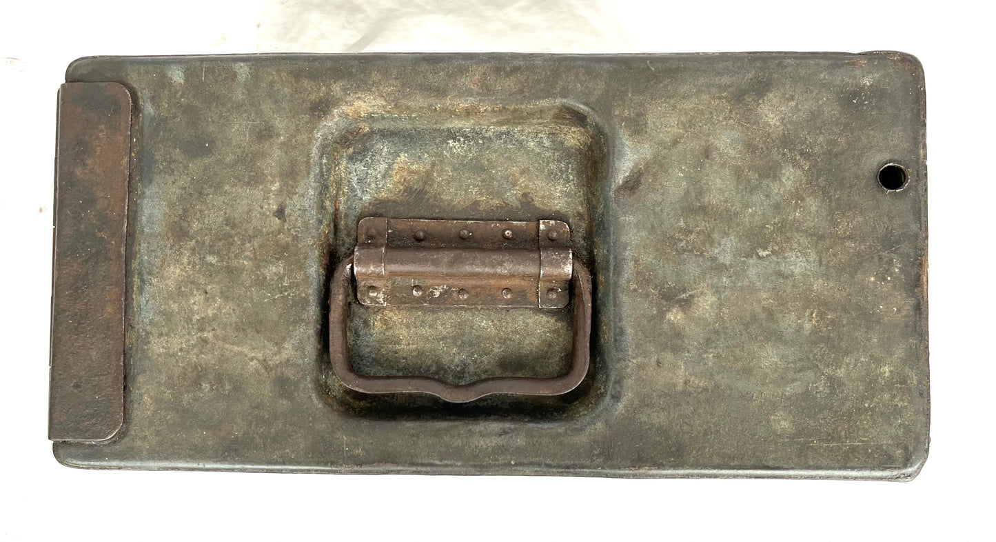 WW1 German MG08 Ammo Tin with Bullet Hole
