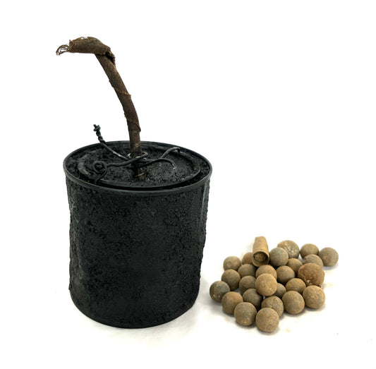 WW1 ‘Jam Tin’ improvised Grenade - with shrapnel - inert
