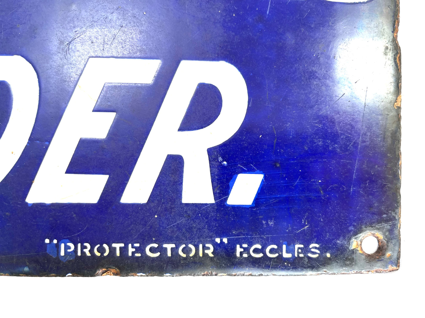 Original WW1 British Enamel Sign from Cotton Powder Mills Faversham, Kent