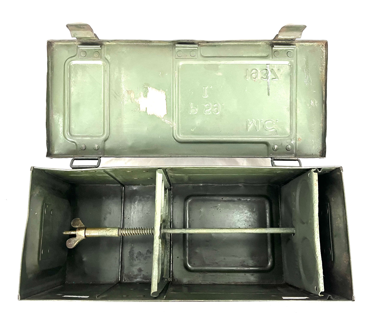 WW2 British 25 Pounder Shell Transit Box - Dated 1937 - from Dunkirk - Complete With Internal Racks.