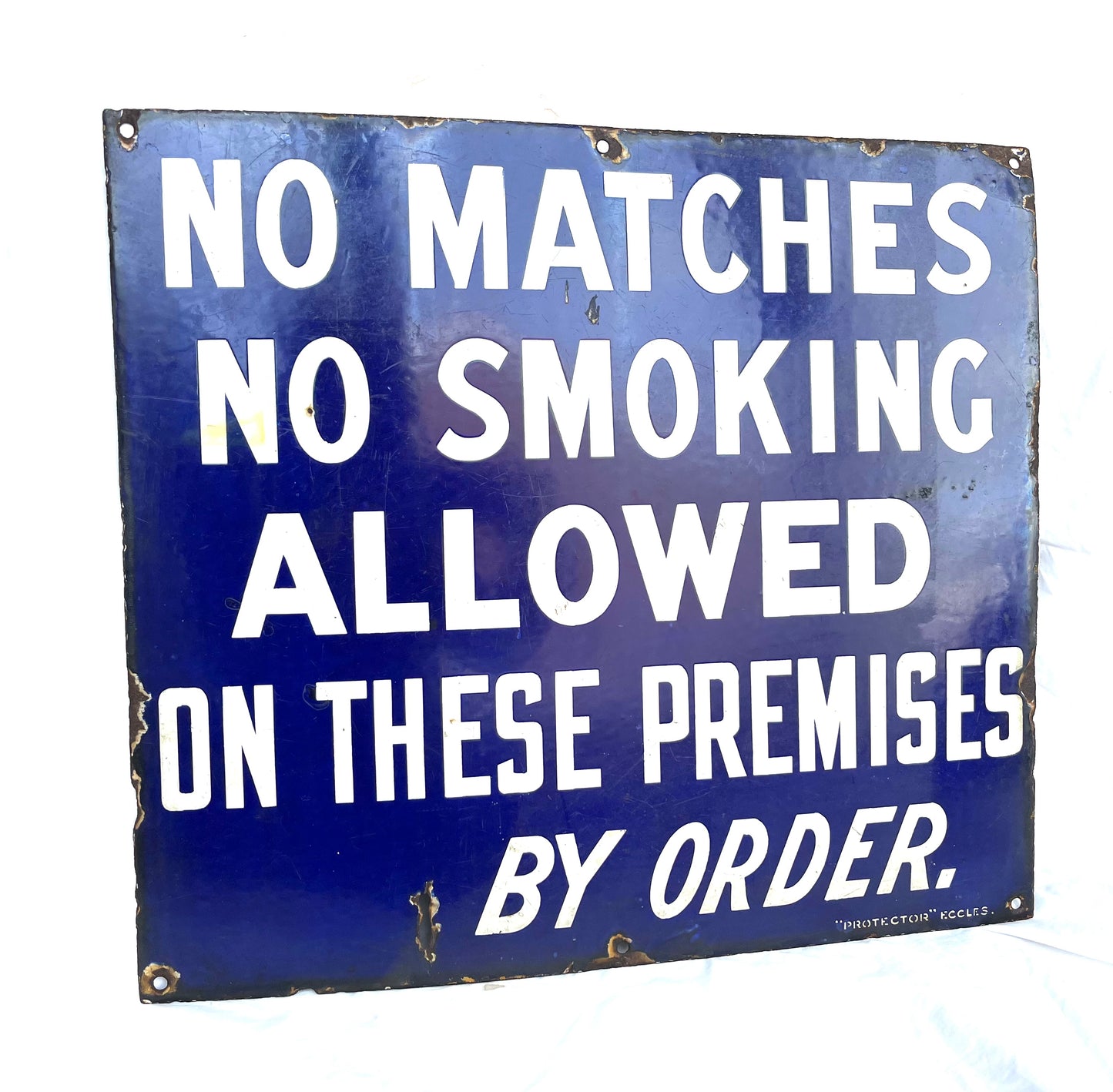 Original WW1 British Enamel Sign from Cotton Powder Mills Faversham, Kent