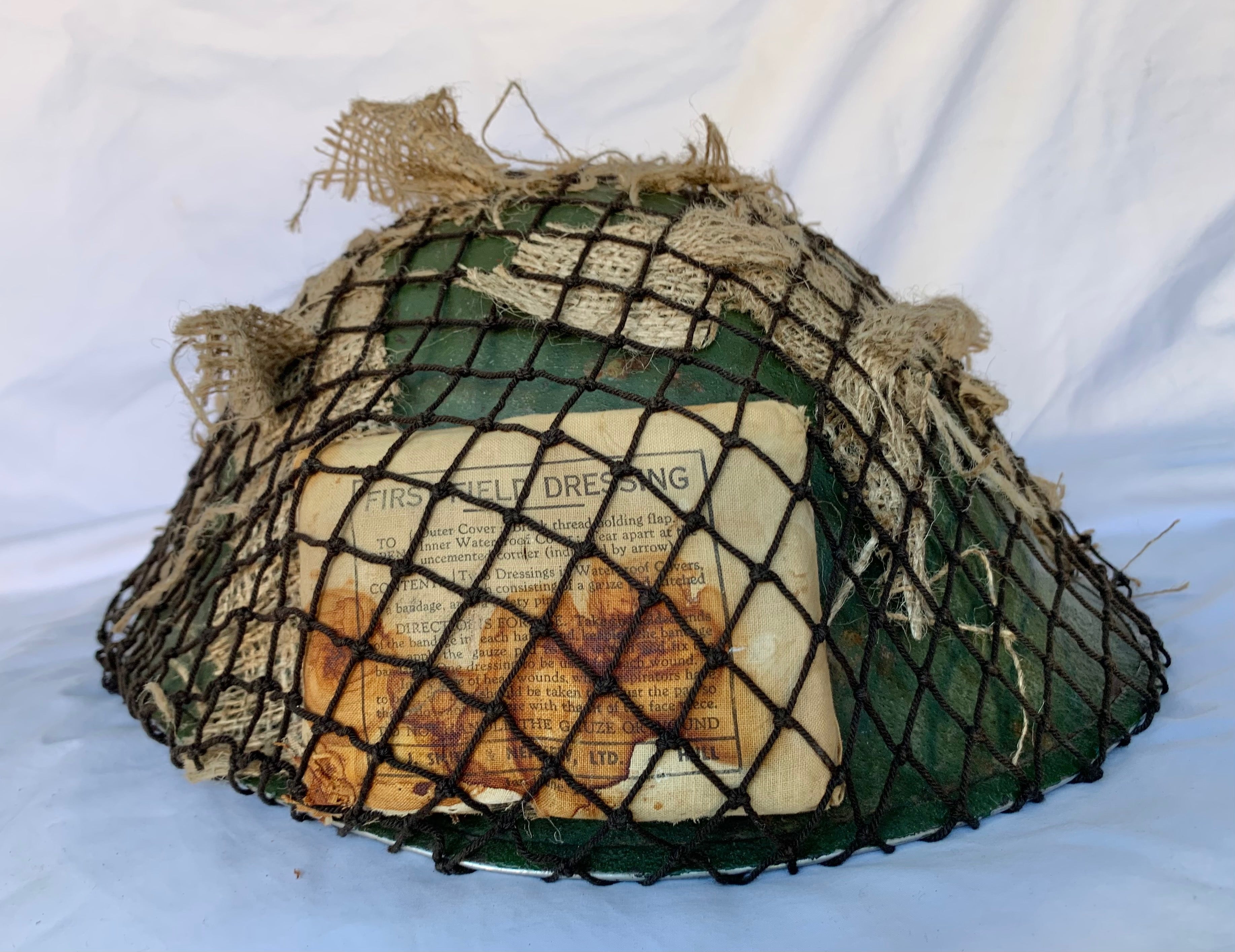 WW2 era British Mk4 Turtle Helmet with Helmet Net Scrim and Shell