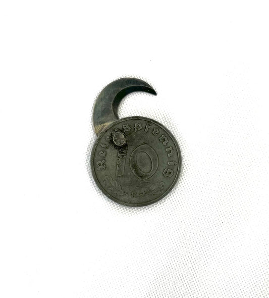 WW2 SOE German 10 Reichspfennig Coin with Concealed Blade dated 1941.