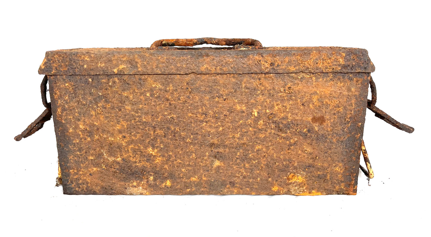 WW2 German MG34/42 ammo tin recovered from the Battle of Walcheren 1944. (3)