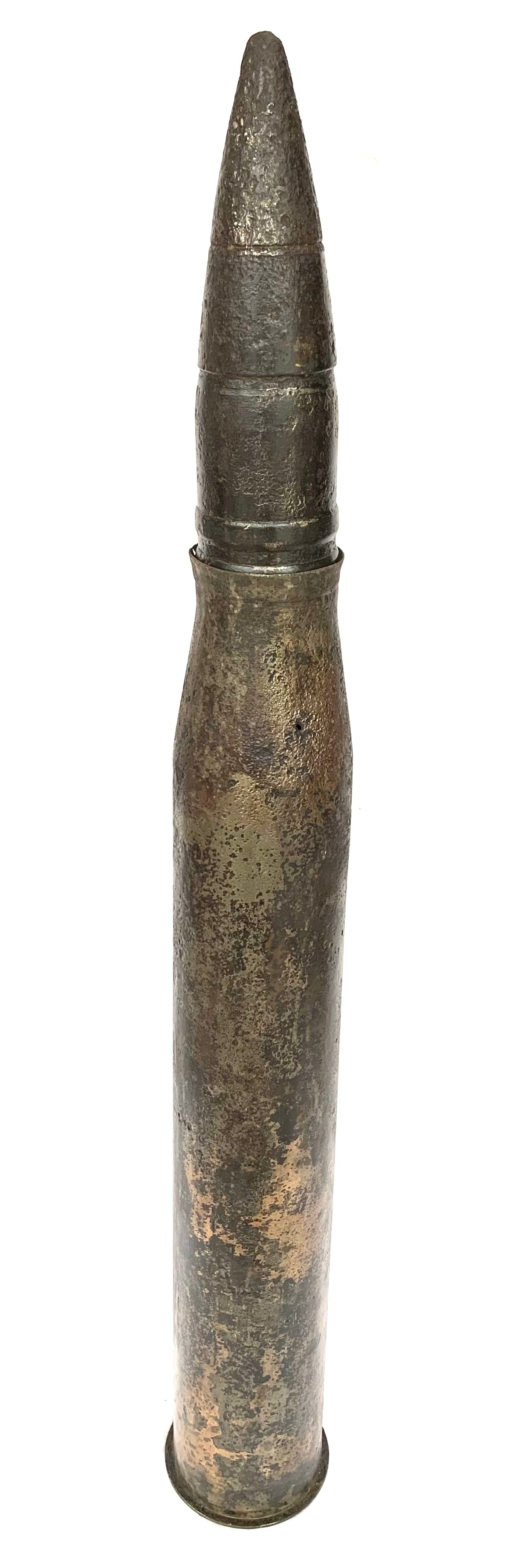 WW2 German King Tiger Armour Piercing Round Dated 1944 - Inert