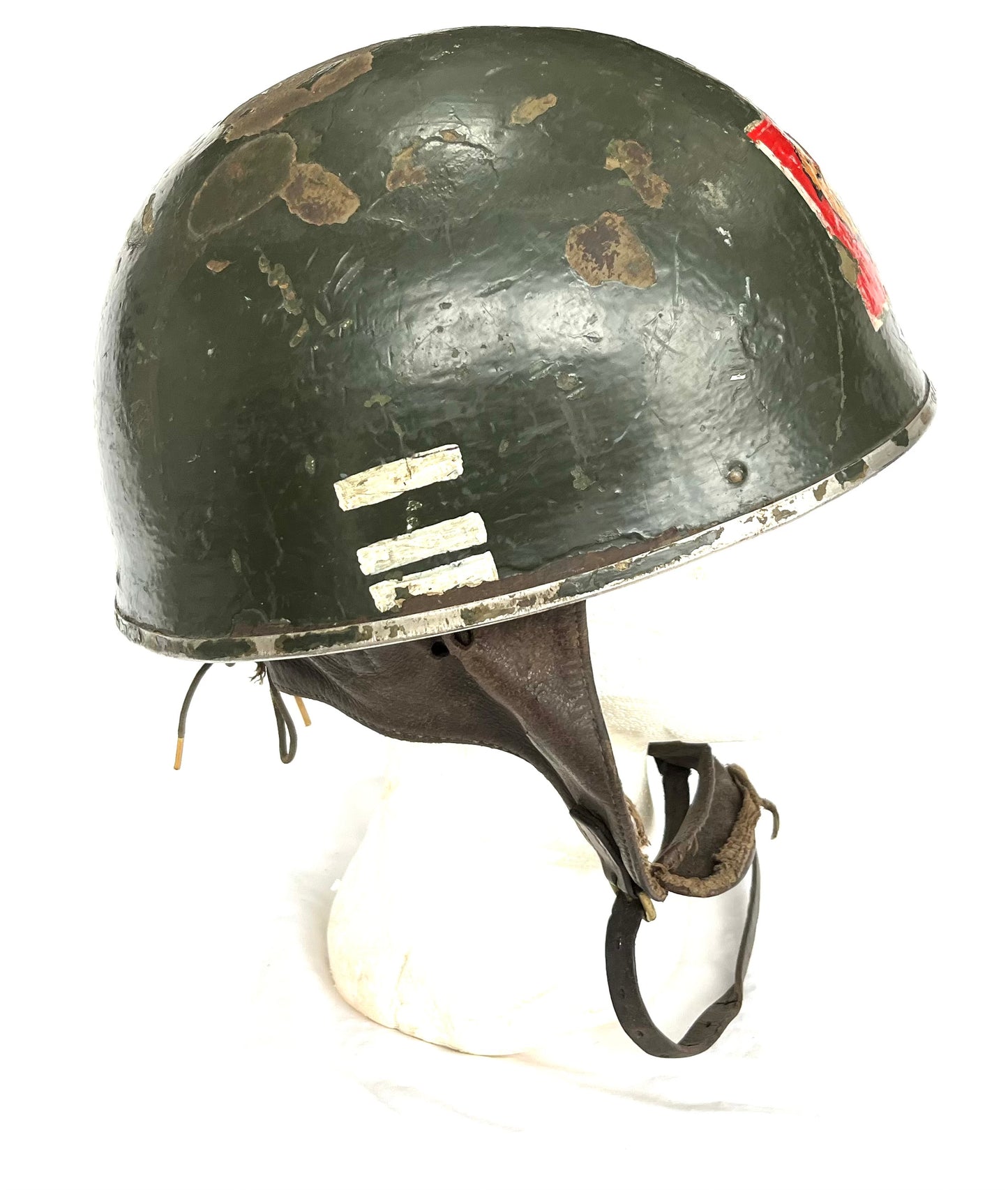 Rare WW2 Belgian Paratrooper Helmet named to ‘Rosette’ with Liner and Chinstrap.