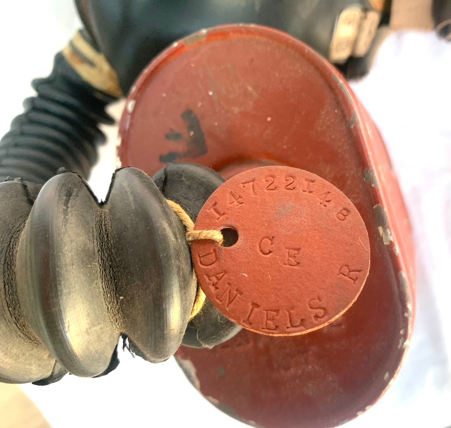 WW2 Canadian Gas Mask and Bag includes Dog Tag dated 1942