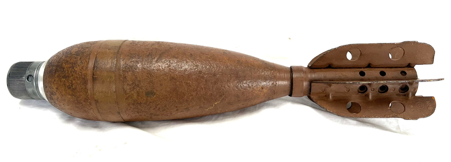 WW2 British 3 inch Mortar Round Complete dated 1944 - Inert