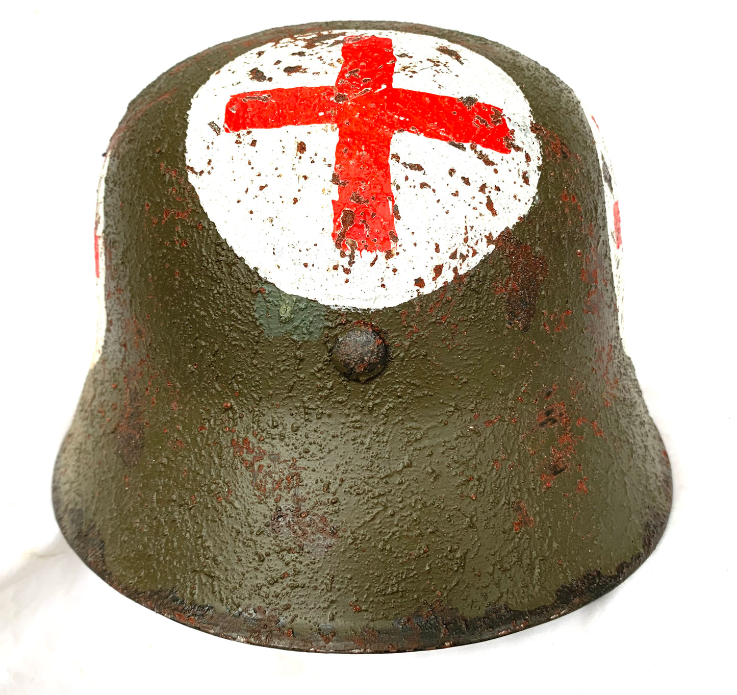 WW2 German M40 Medics Helmet with Liner and Chinstrap.