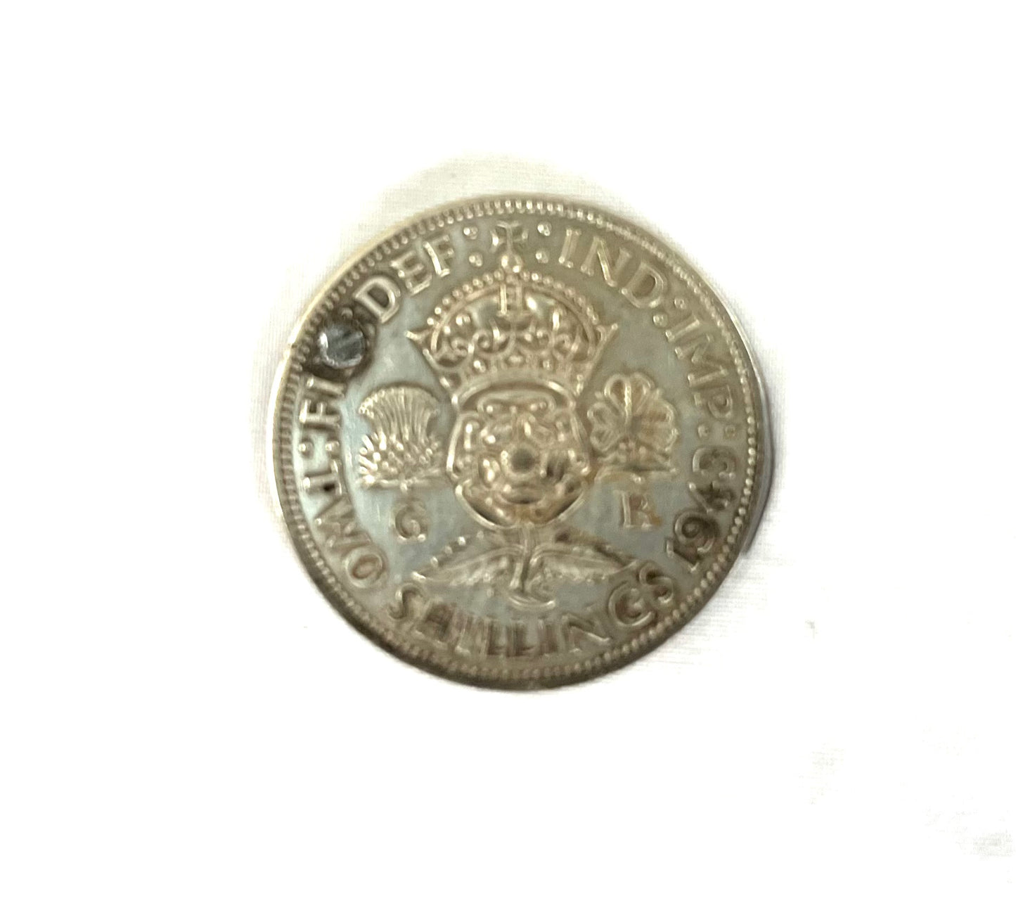 WW2 SOE British 2 Shilling Coin with Concealed Blade Dated 1943.