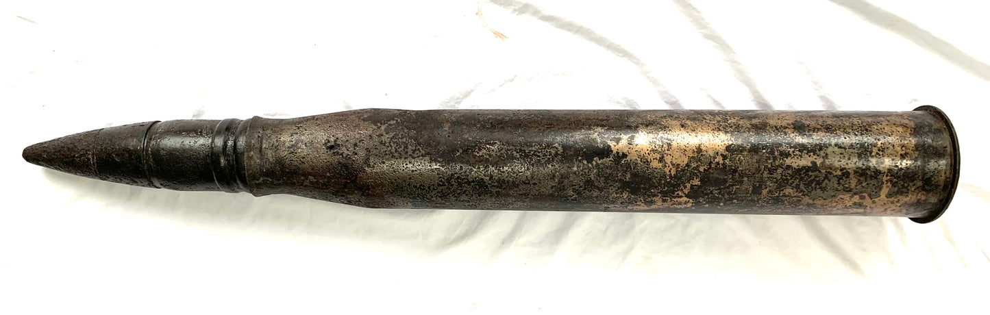 WW2 German King Tiger Armour Piercing Round Dated 1944 - Inert