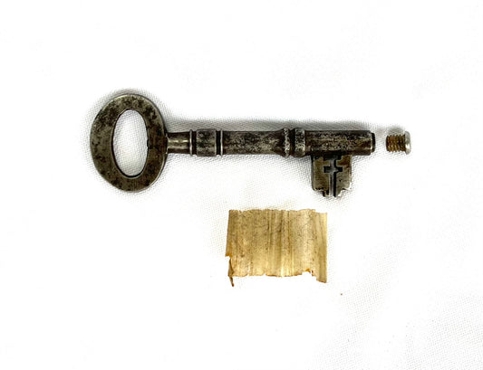 WW2 SOE/Resistance Key with concealed message paper. With written message.