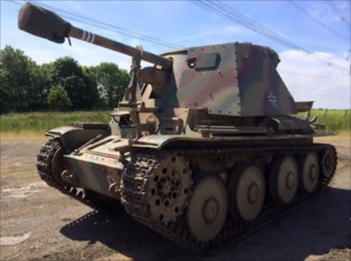 WW2 German PAK36r Complete Round with Shell case, Fuse, Charge Bag and Paint. Dated 1944 - Inert