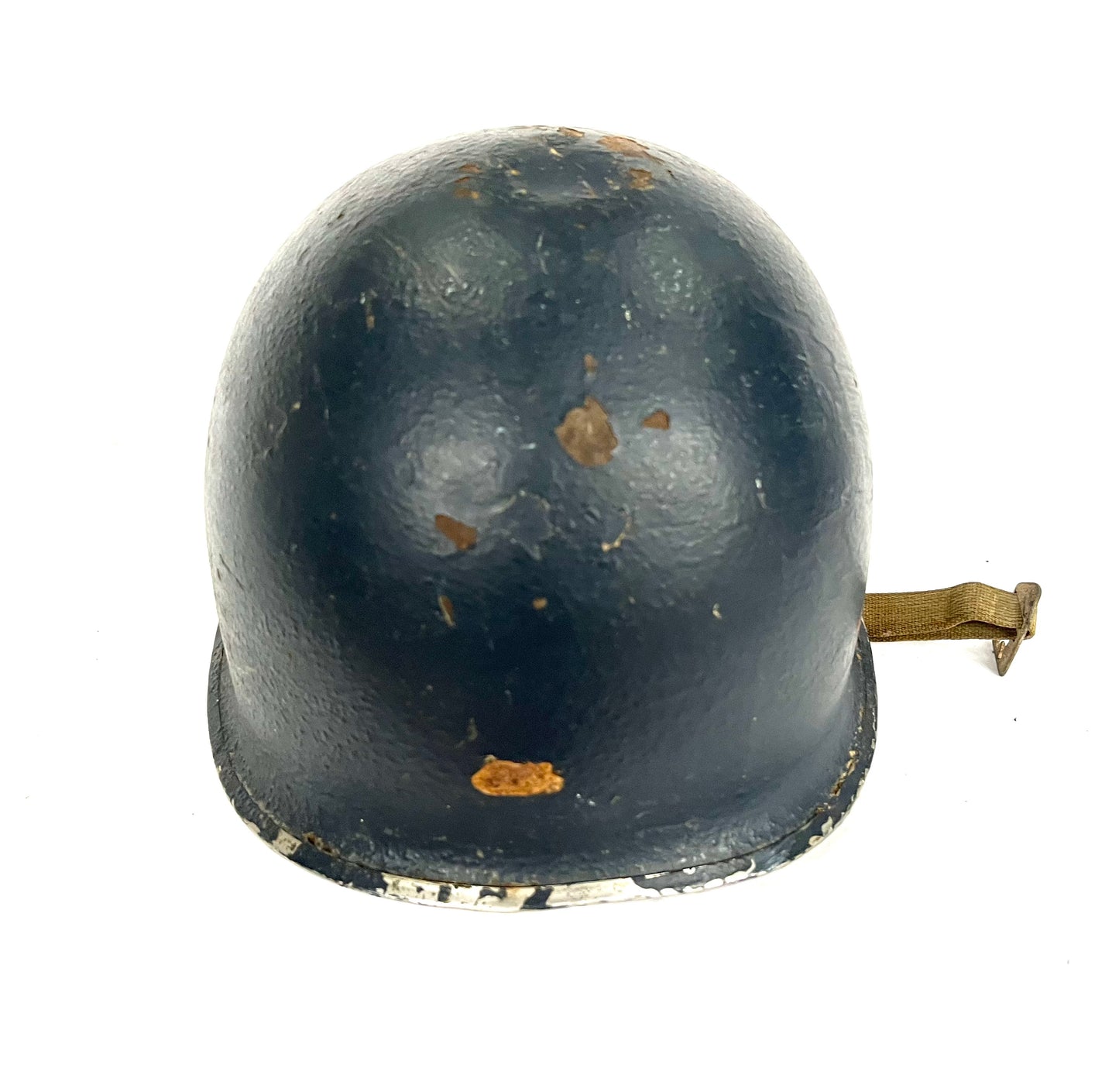 WW2 American Navy M1 Fixed Bale Helmet as used by Landing Craft Crews in Normandy and the Pacific theatre of war.