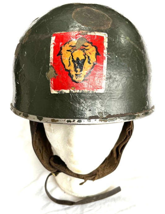 Rare WW2 Belgian Paratrooper Helmet named to ‘Rosette’ with Liner and Chinstrap.