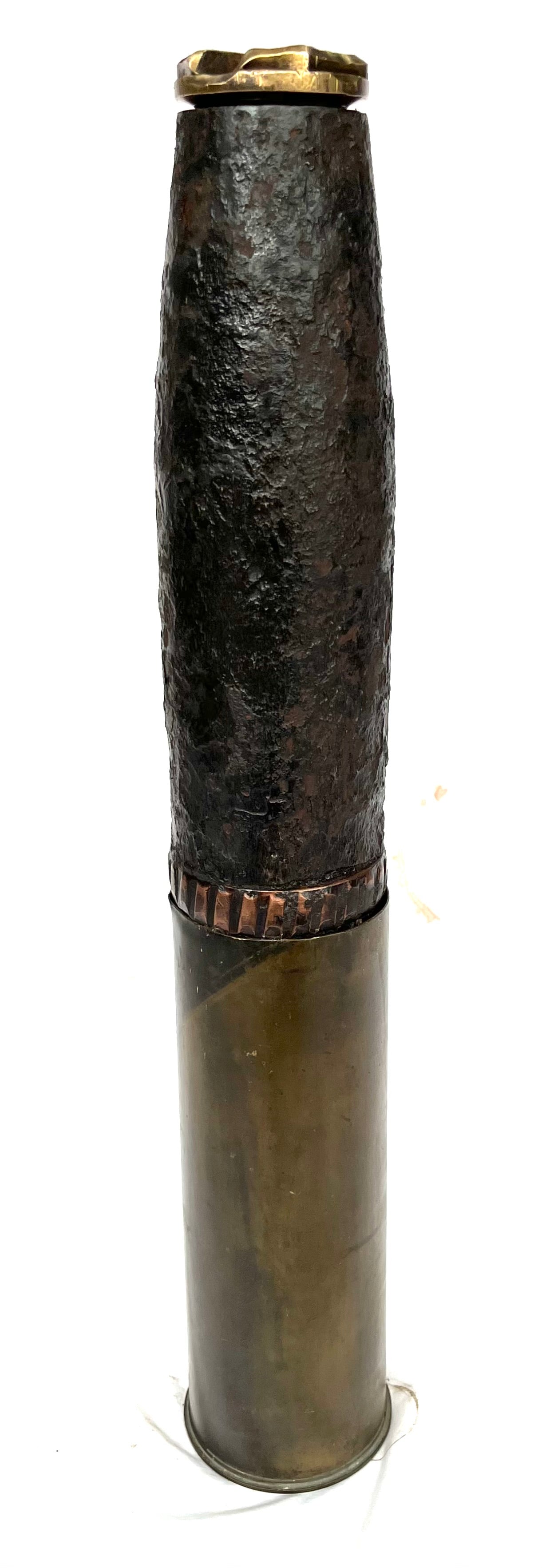 WW2 British 25 Pounder Shell with Transit plug and shell case dated 19 ...