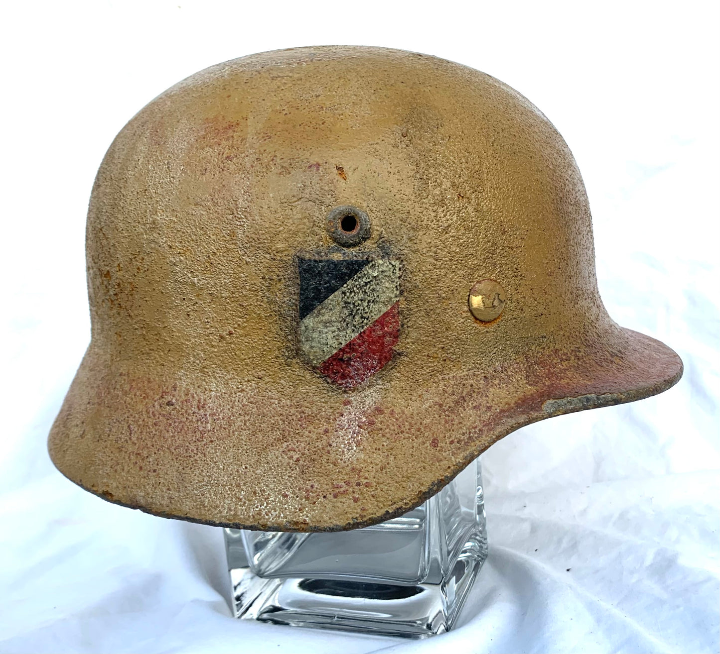 WW2 German M40 Double Decal Afrika Corp Helmet (Renovated shell)