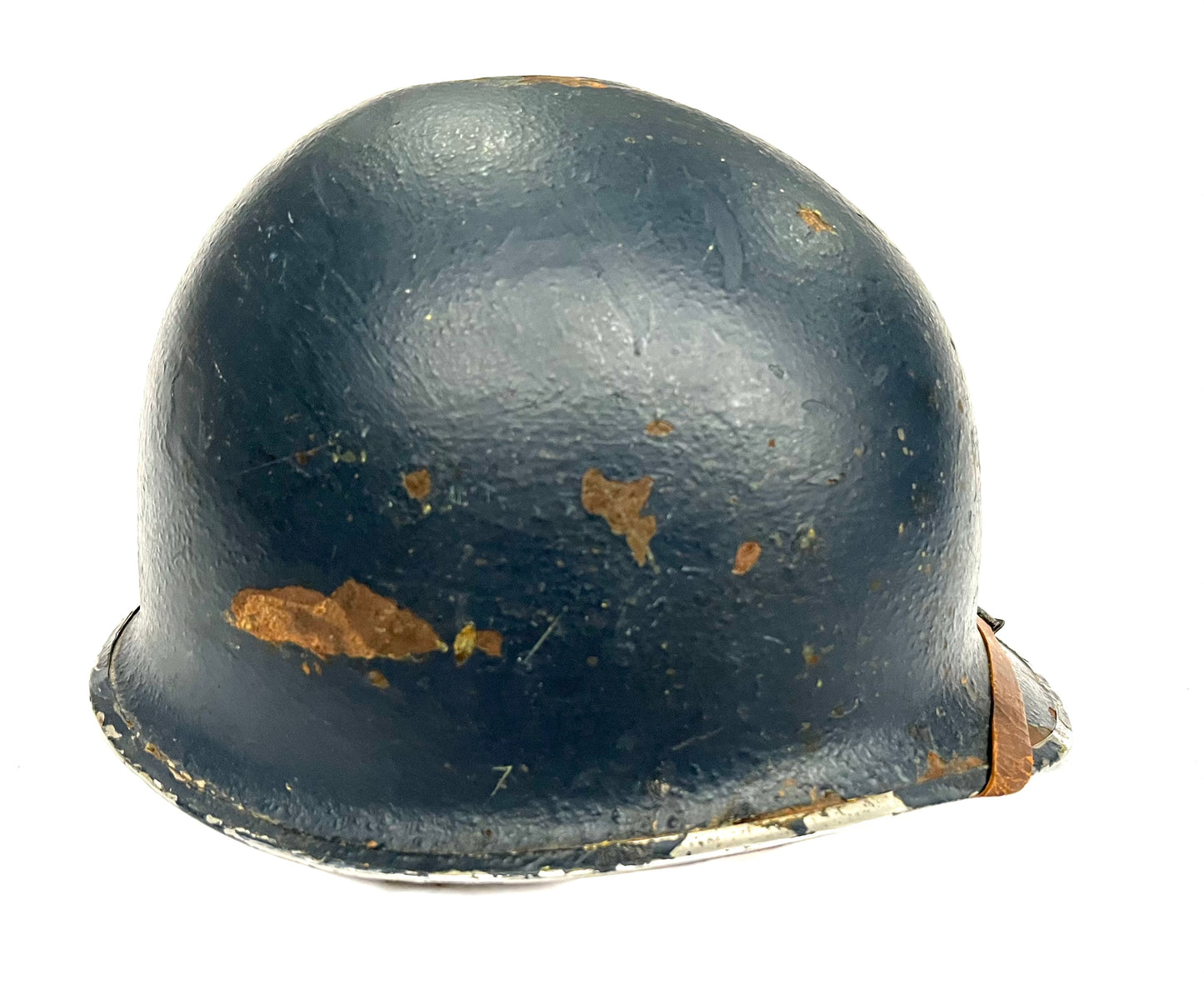 WW2 American Navy M1 Fixed Bale Helmet as used by Landing Craft Crews in Normandy and the Pacific theatre of war.