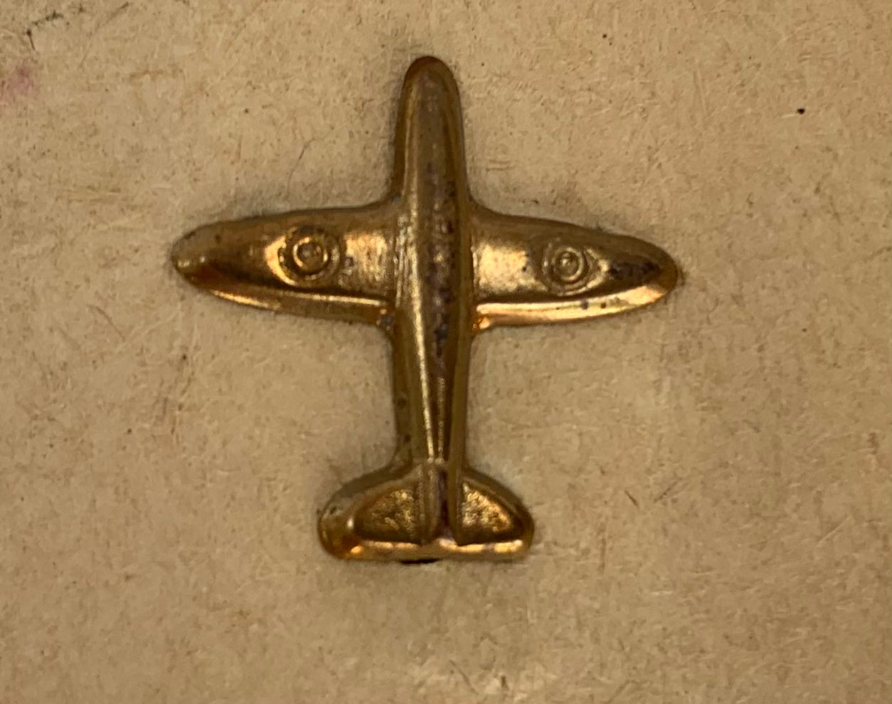 Original WW2 Spitfire Lapel Pin badge with cardboard backing.