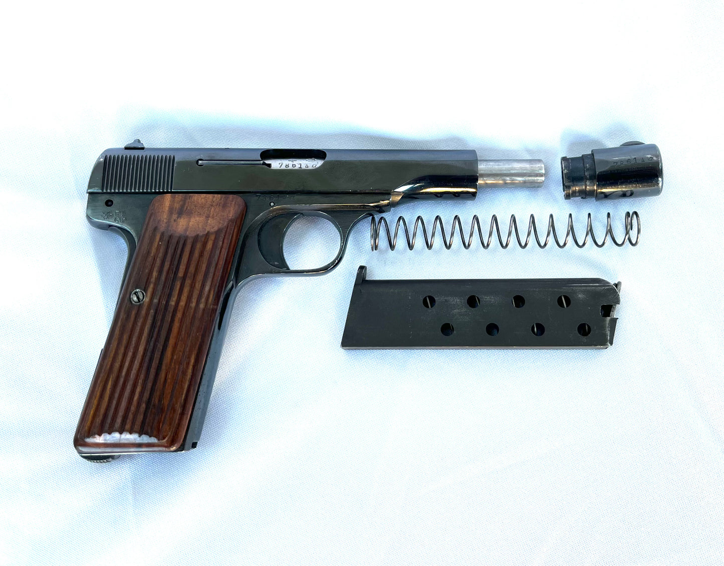 Deactivated Nazi Luftwaffe Browning FN1922 pistol. Matching Serial numbers