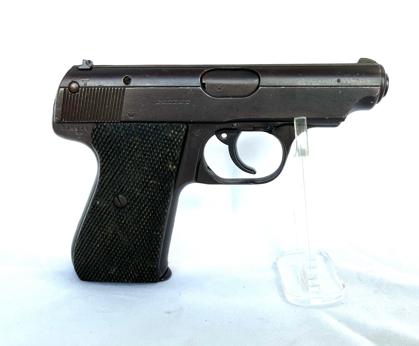 Deactivated WW2 Nazi Sauer 7.65 pistol. With Nazi eagle stamps.