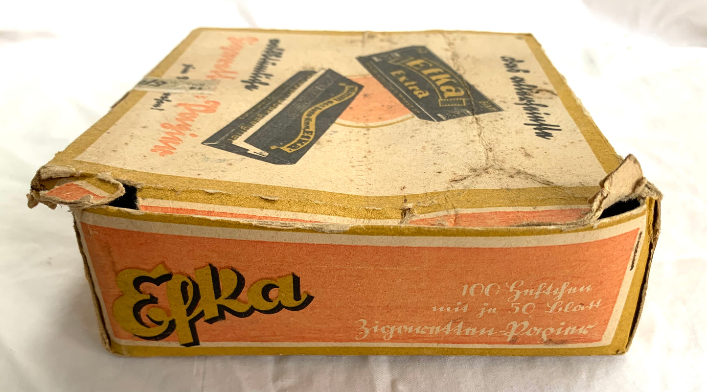 WW2 German Efka Cigarette Paper Box and 1 Packet of Papers - marked ‘Only for Wehrmacht’