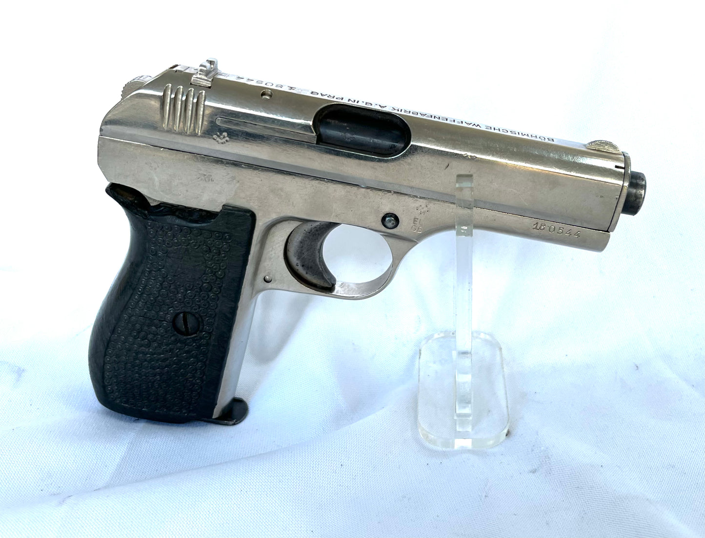 Deactivated WW2 Nazi CZ27 Pistol with Waffenampt stamps and full matching serial numbers.