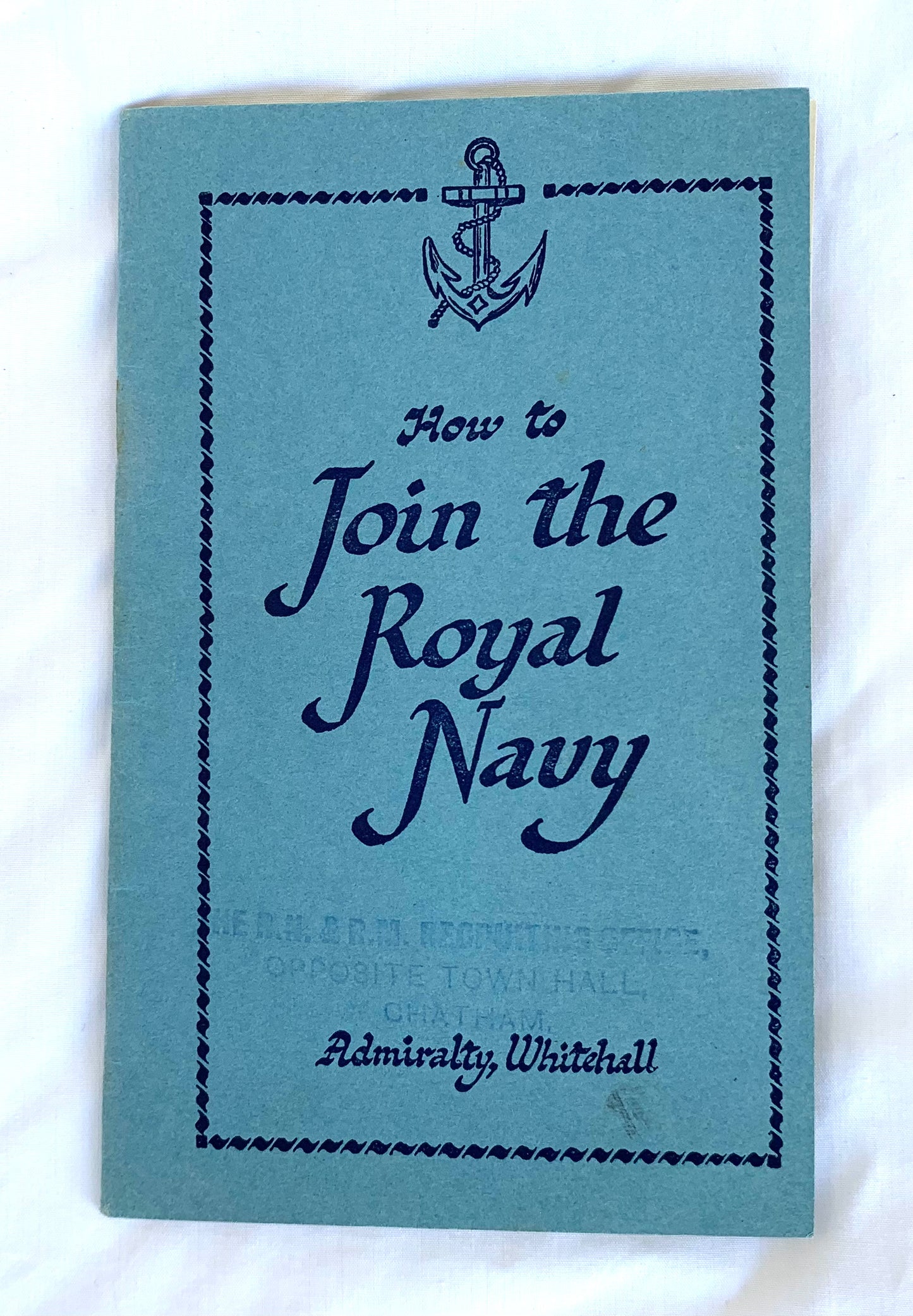 Pre WW2 Royal Navy Recruiting Booklet, letter and envelope to young man from Gravesend. Dated 1932.