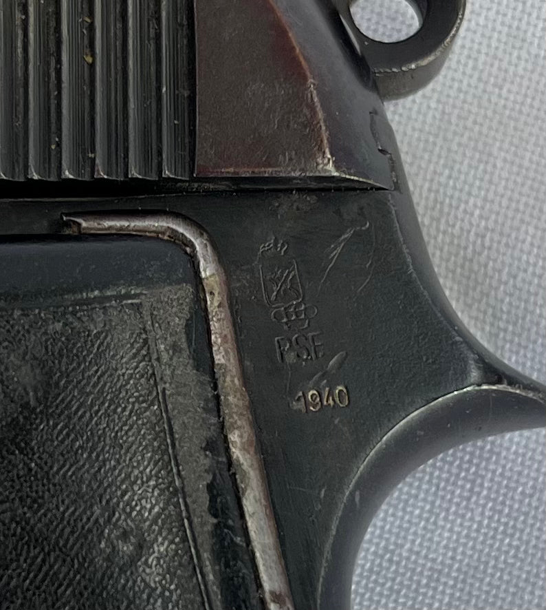 Deactivated Beretta M1934 with matching serial numbers dated 1940.