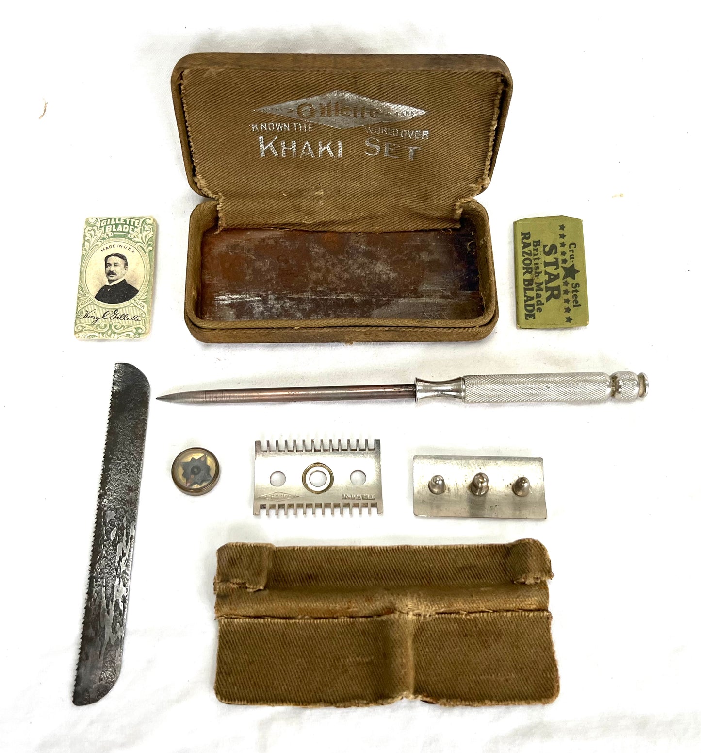 Fabulous SOE / Escape and Evasion Gillette Shaving Kit with hidden Dagger, Compass and Hacksaw Blade
