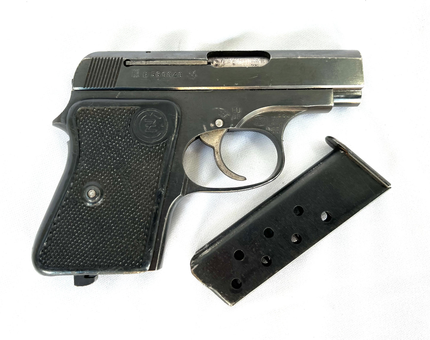 Deactivated CZ45 Pistol with full matching serial numbers.