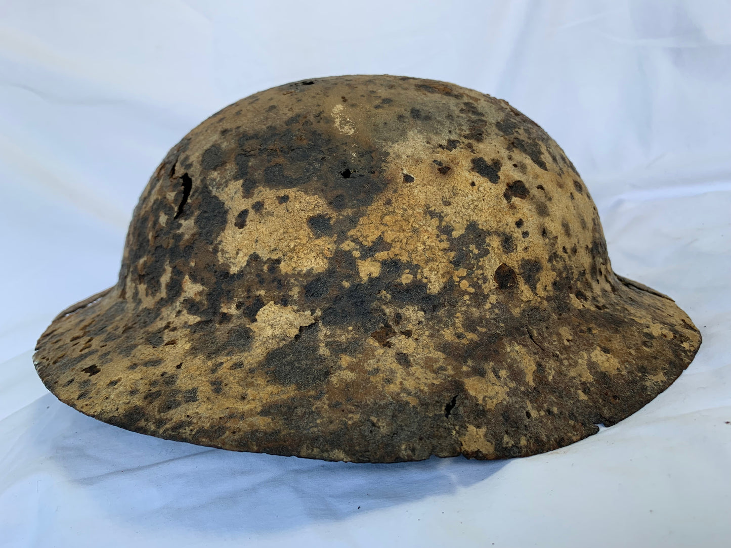 WW1 British Brodie Helmet recovered from the battle of Passchendaele 1917